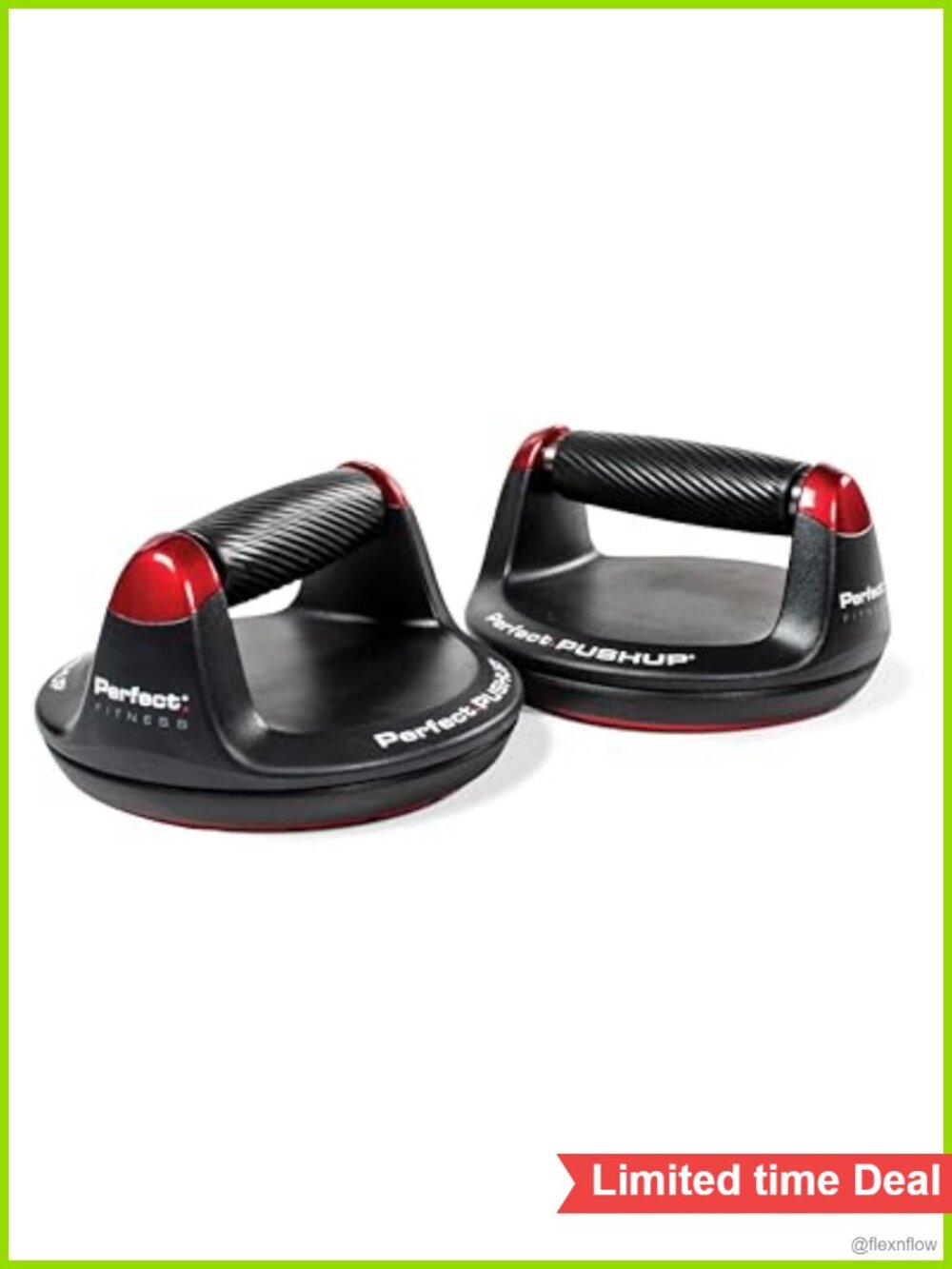 Rotating Push-Up Handles Steel Ball Bearings Ergonomic Grips 400lb Support